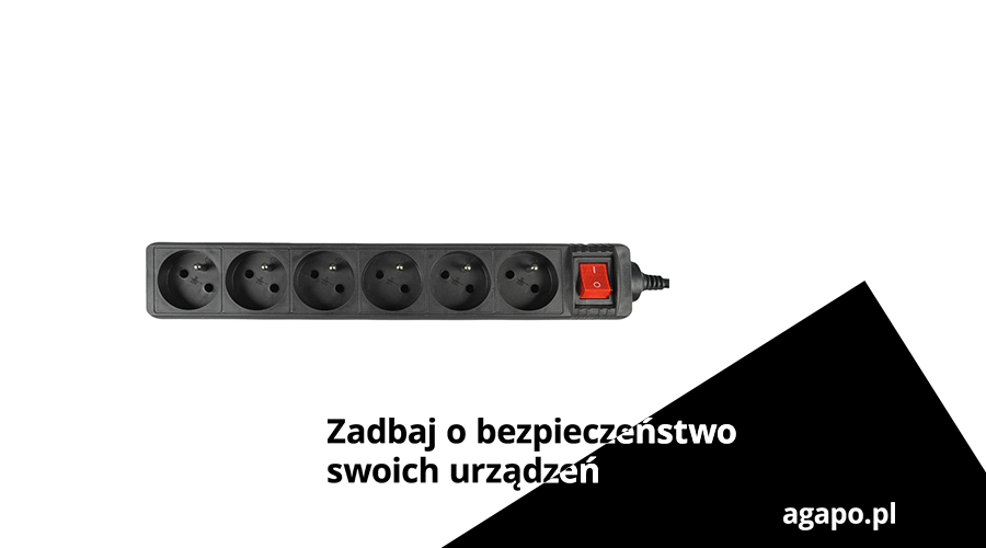 antyprzepięciowa listwa na 6 gniazd